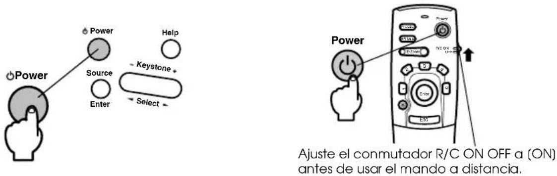 EPSON EMP-505 - Pulse el botón [Power] para encender el equipo. - 1