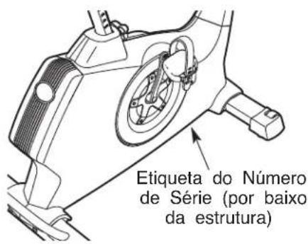 Etiqueta do Número de Série (por baixo da estrutura)