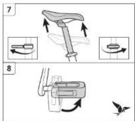 Diagram illustrating a mechanical device with labeled parts and directional arrows indicating motion or movement.