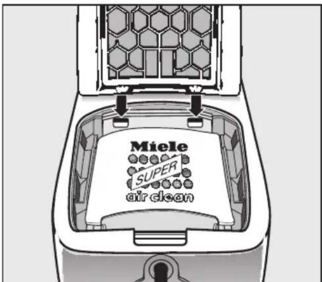 MIELE S 147 - Sustitución del filtro de salida de aire "SUPER air clean" - 3