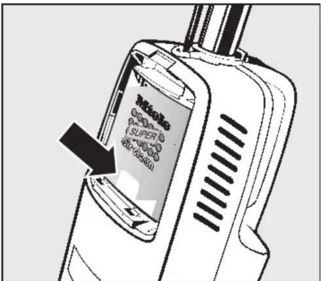 MIELE S 147 - Sustitución del filtro de salida de aire "SUPER air clean" - 2