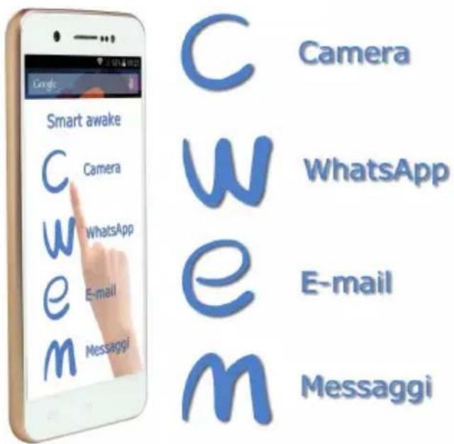 Google Smart awake Camera WhatsApp E-mail Messaggi C Camera W e M e E-mail Messaggi
