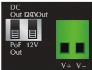 DC Out DVOut PoE 12V Out V+ V-
