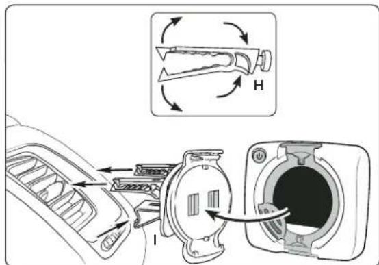 Diagram showing car electrical plug connections with labeled components and directional arrows indicating rotation or movement.