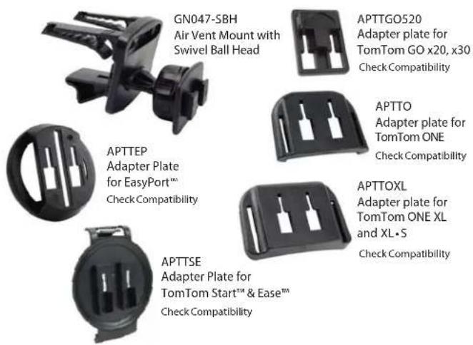 Arkon TT129-SBH - TT129-SBH | Removable Air Vent Mount for TomTom GPS - 1