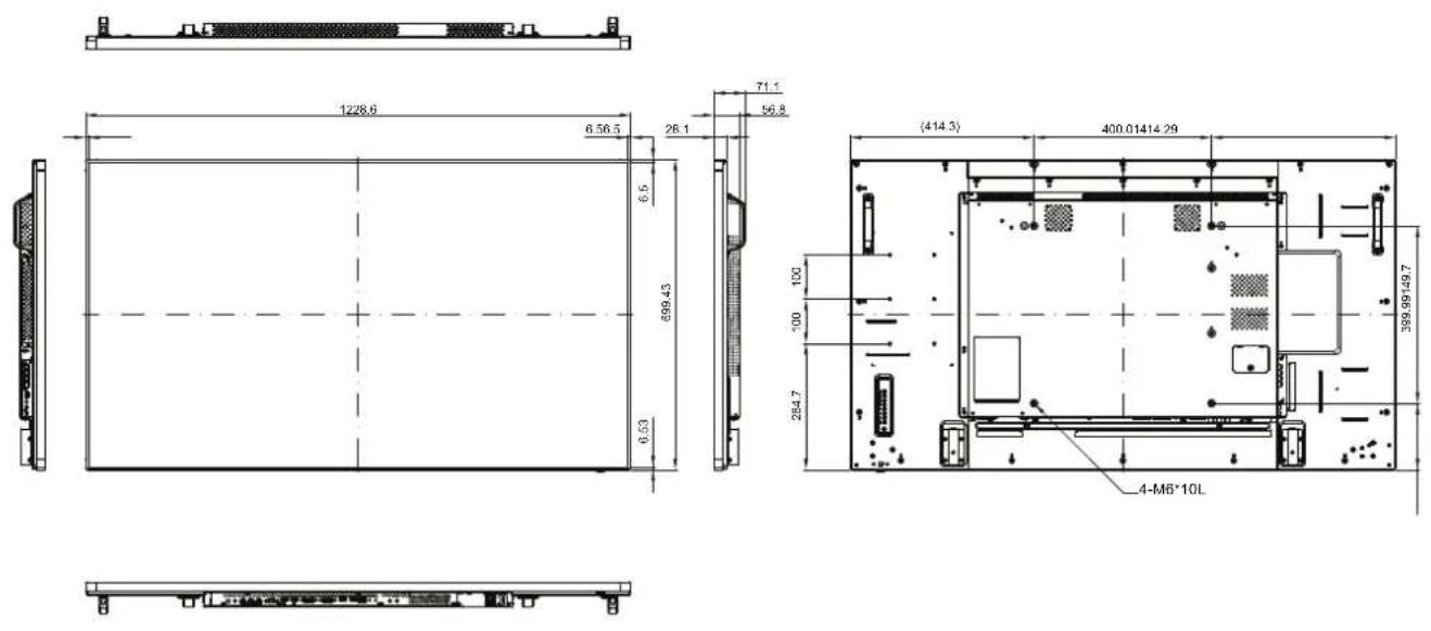 AG Neovo PD-55 - PD-49 Dimensions - 2