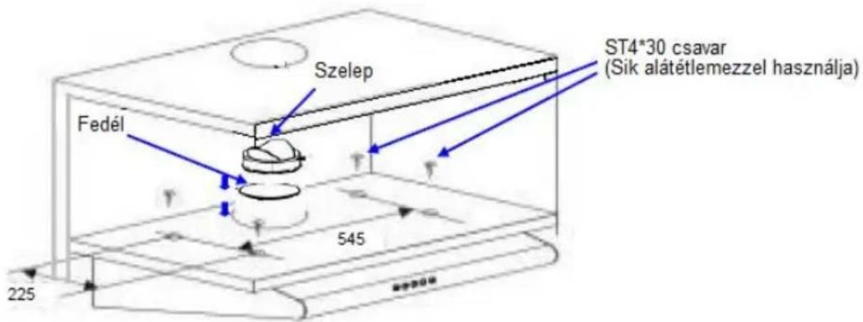 Szelep Fedél ST4*30 csavar (Sik alátétlemezzel használja) 545 225
