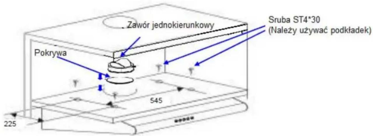 Zawór jednokierunkowy Pokrywa 545 225 Sruba ST4*30 (Należy używać podkładek)