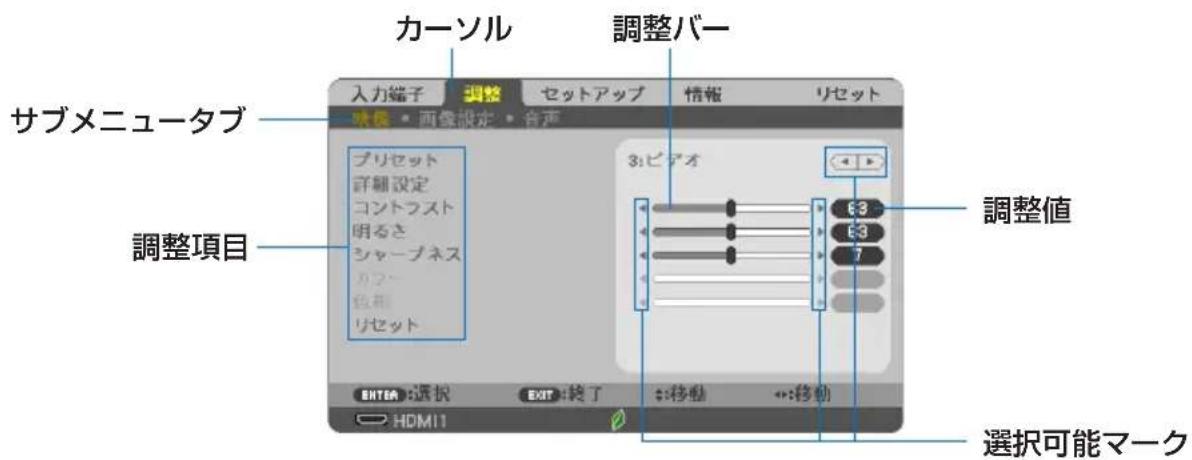 NEC ME401WJL - オンスクリーンメニュー画面の構成 - 2