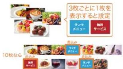3枚ごとに1枚を 表示すると設定 ランテ メニュー 無料 サービス 歯込み ラシマ メニュー 歯込み ラシマ サービス 10枚なら