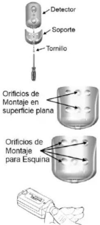 Detector Soporte Tornillo Orificios de Montaje en superficie plana Orificios de Montaje para Esquina
