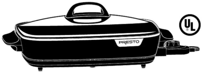 Presto 16-inch electric Slimline 06858 - Slimline™ sartén eléctrico de 16 pulgadas con tapa de vidrio - 1