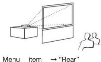 Menu item → "Rear"