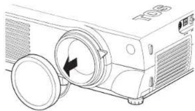TOSHIBA TLP-X21U - Take off the lens cover. - 1
