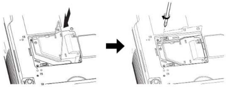 TOSHIBA TLP-X21U - Load a new lamp. - 1