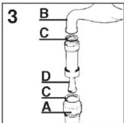 3 B C D C A