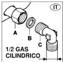 A B C 1/2 GAS CILINDRICO