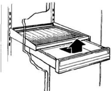 Roper RS20EKXBL00 - To remove the snack bin: - 1