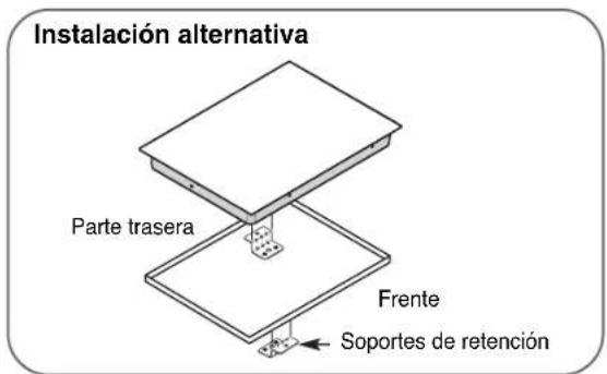 Instalación alternativa Parte trasera Frente Soportes de retención