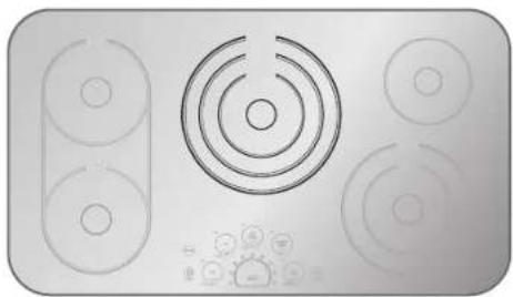 LG LCE3081ST - Para activar la zona de cocción triple - 4