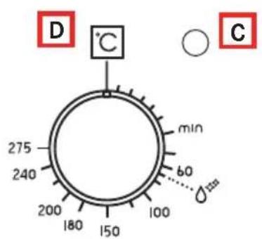 D °C 275 min 240 60 200 180 150 100 C mm