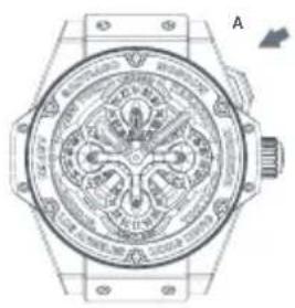 HUBLOT Big Bang Gold Blue Diamonds 341.PX.7180.LR.1204 - SETTING THE TIME ZONES - 1