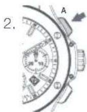 HUBLOT Big Bang Gold Blue Diamonds 341.PX.7180.LR.1204 - OPERATION OF THE CHRONOGRAPH - 1