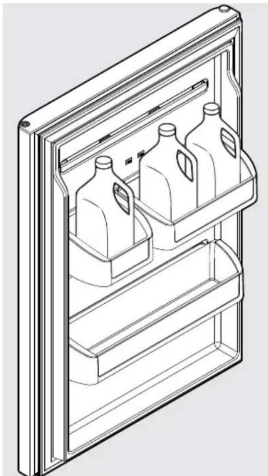 FRIGIDAIRE FFTR1621QB - Para mover la bandeja de la puerta por la guía de deslizamiento: - 1