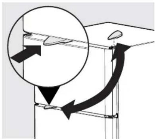 FRIGIDAIRE FFHT2021TB - Al invertir el columpio de puerta: - 3