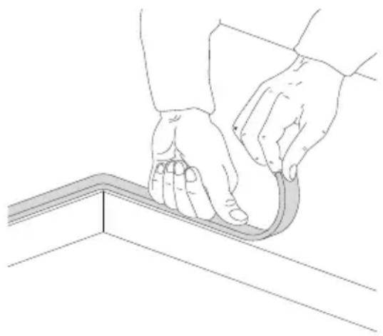 Foster 7636 000 - Installation on the support structure (worktop) of a traditional built-in cooker hob (8 mm edge, Q4 edge, semi-flush edge) - 6