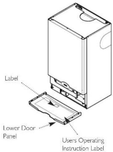 Label Lower Door Panel Users Operating Instruction Label