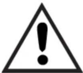 Warning symbol with exclamation mark inside triangle, commonly used to indicate caution or hazard
