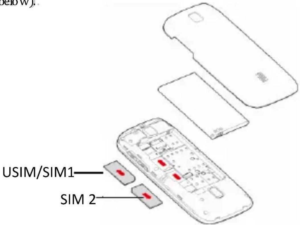 USIM/SIM1 SIM 2