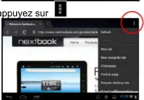 Nextbook Premium 7 Resistive - Lancement du navigateur Web - 2