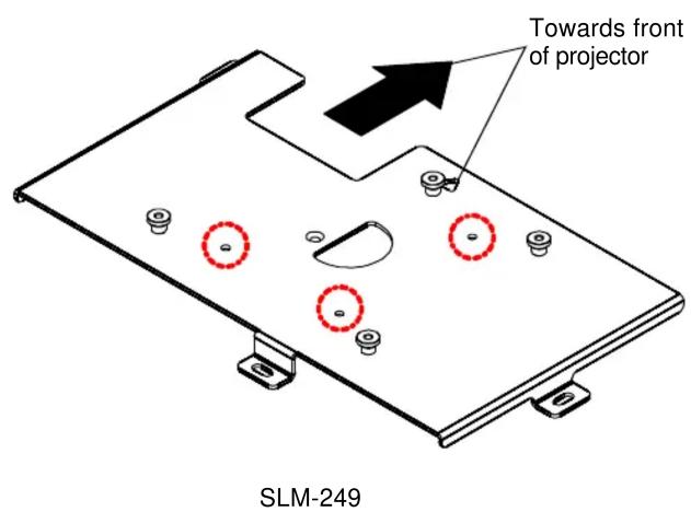Towards front of projector SLM-249
