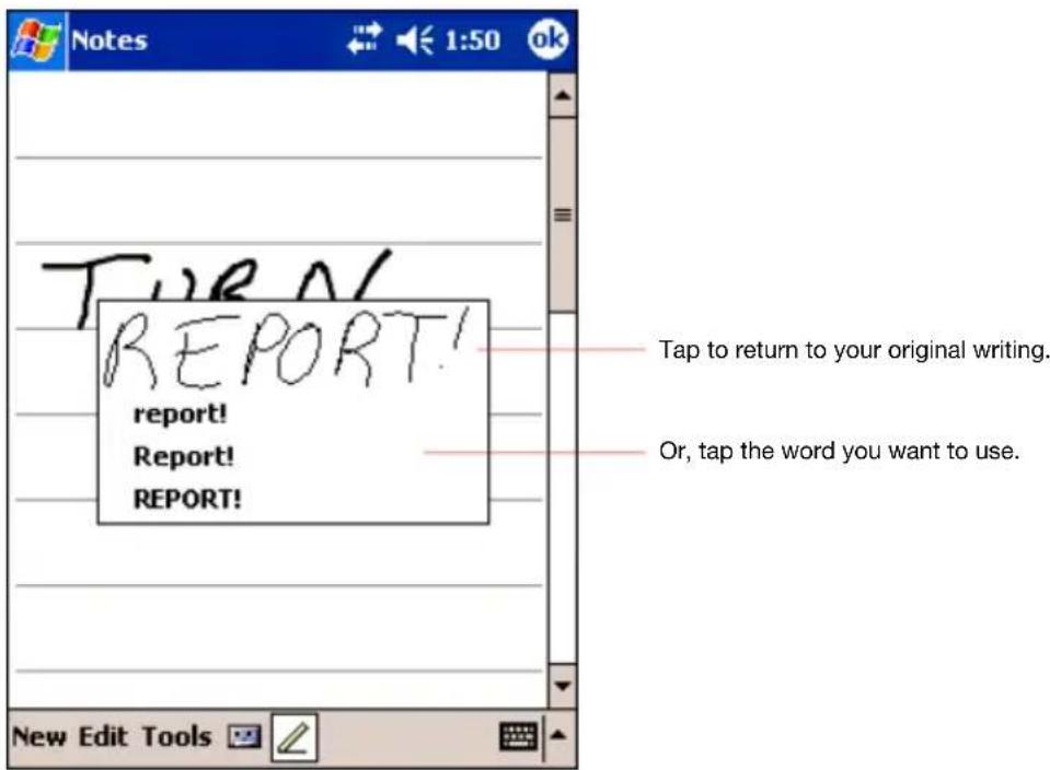 TURNO! REPORT! report! Report! REPORT! Tap to return to your original writing. Or, tap the word you want to use. New Edit Tools