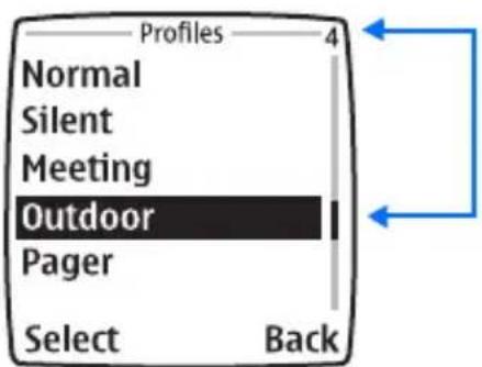 Profiles 4 Normal Silent Meeting Outdoor Pager Select Back