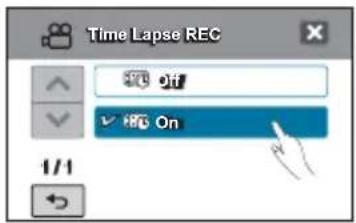 Time Lapse REC Off On