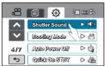 Shutter Sound Booting Mode 4/7 Auto Power Off Quick On STBY