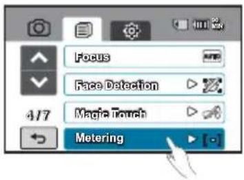 Focus Face Detection 4/7 Magic Touch Metering