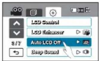 SAMSUNG HMX-M20 BN - Auto LCD Off (Apag. autom. LCD) - 1