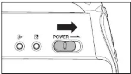 TOSHIBA Gigashot GSC-A40FE - Encendido y apagado de la cámara al deslizar el interruptor POWER - 1