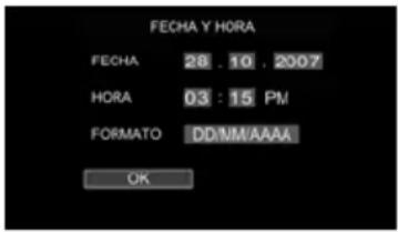 TOSHIBA Gigashot GSC-A40FE - Configuración de la fecha y la hora - 3