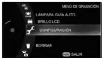 TOSHIBA Gigashot GSC-A40FE - Visualización del menú de configuración - 2