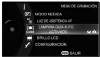 TOSHIBA Gigashot GSC-A40FE - Desactivación de la lámpara de guía automática - 3