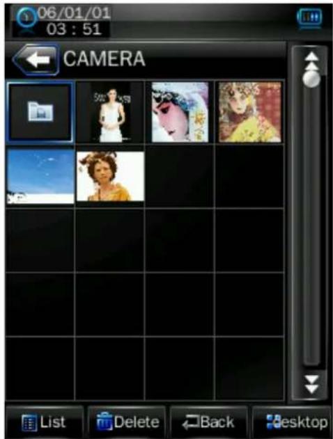 06/01/01 03 : 51 CAMERA List Delete Back desktop