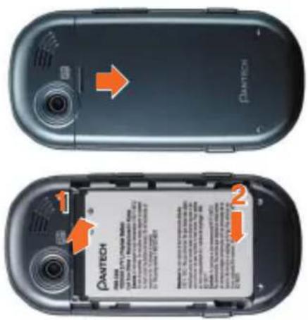 PANTECH Matrix Pro - INSTALACIÓN DE LA BATERÍA - 1
