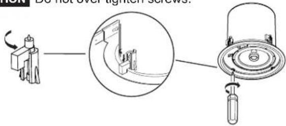 HEN Do not over tighten screws.