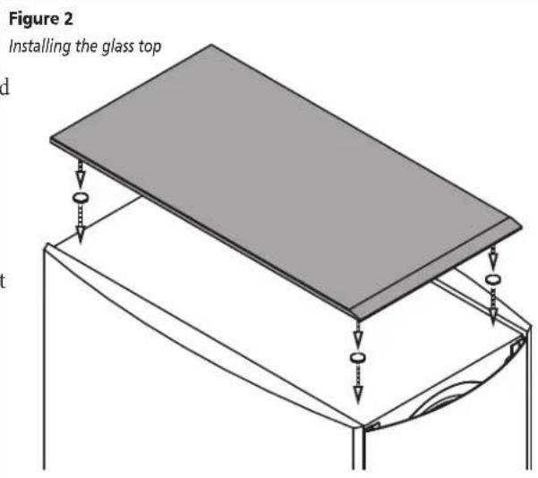 Figure 2 Installing the glass top d t
