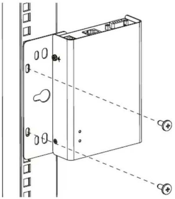 Technical line drawing of a mechanical device with mounting holes and wiring (no text or symbols)